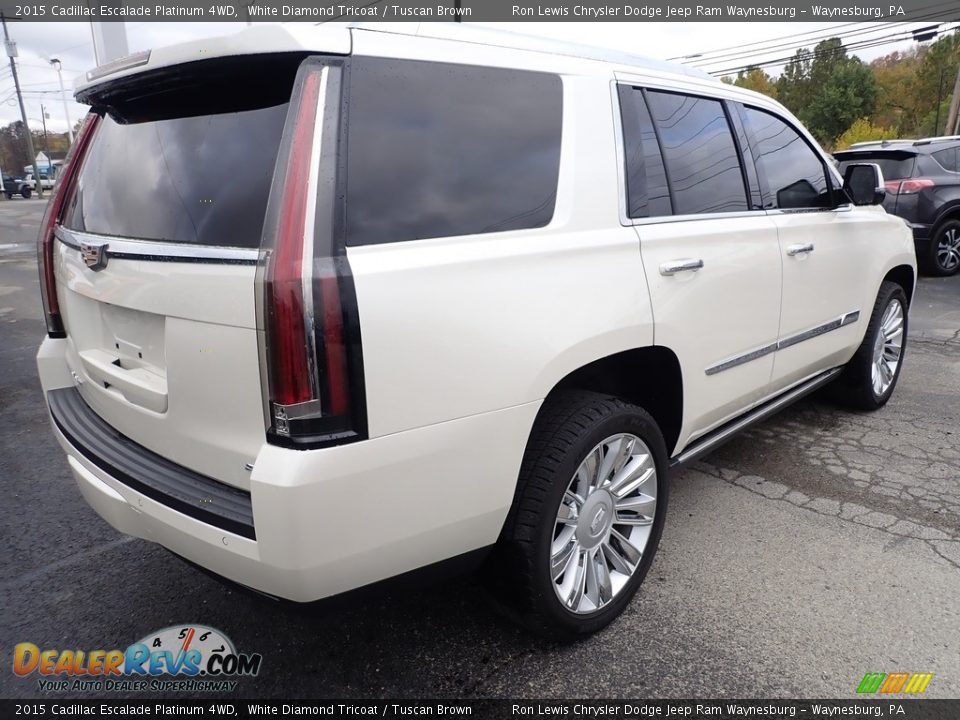 2015 Cadillac Escalade Platinum 4WD White Diamond Tricoat / Tuscan Brown Photo #6