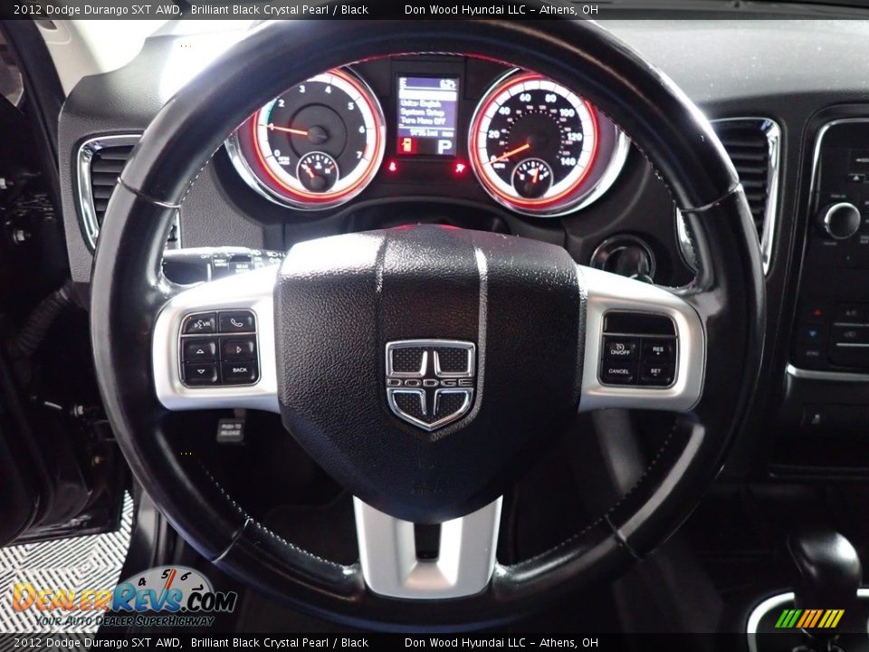 2012 Dodge Durango SXT AWD Brilliant Black Crystal Pearl / Black Photo #30