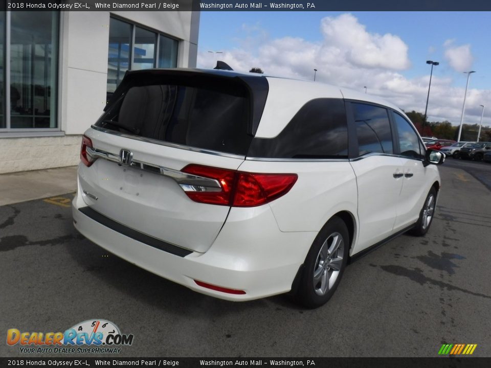 2018 Honda Odyssey EX-L White Diamond Pearl / Beige Photo #9