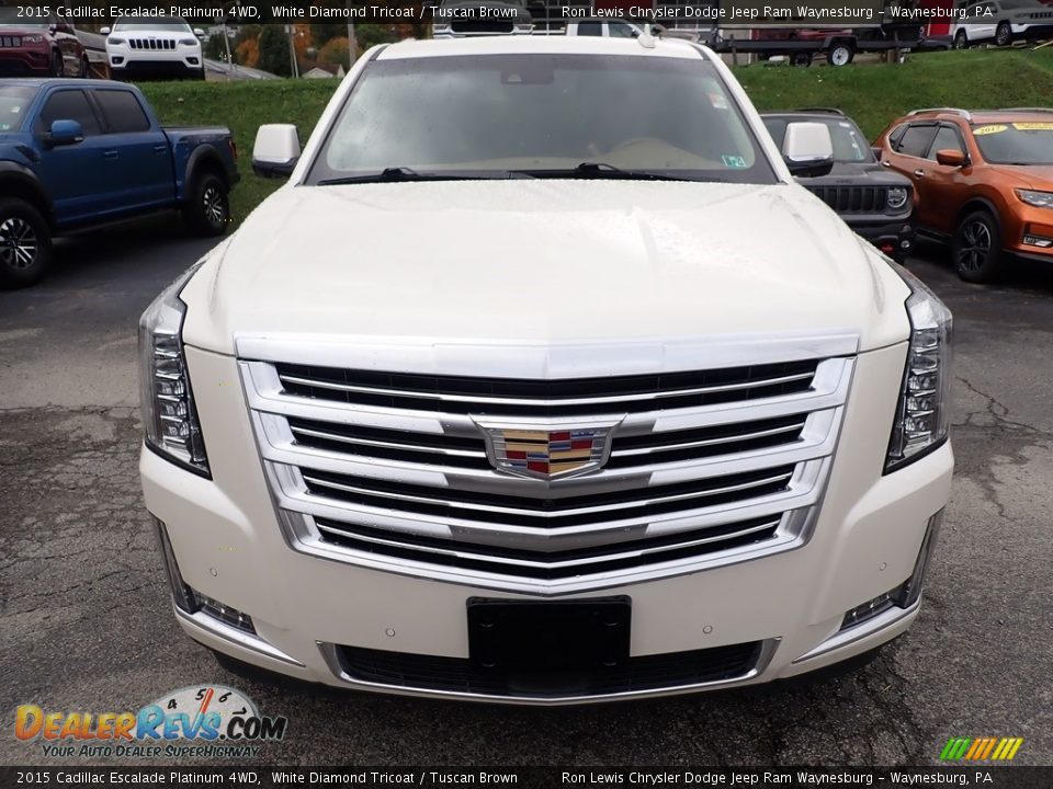 2015 Cadillac Escalade Platinum 4WD White Diamond Tricoat / Tuscan Brown Photo #9