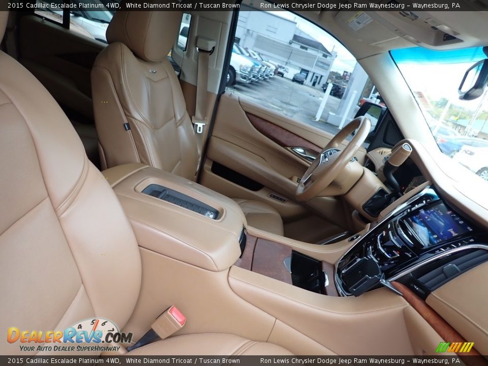 2015 Cadillac Escalade Platinum 4WD White Diamond Tricoat / Tuscan Brown Photo #10