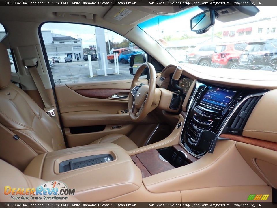 2015 Cadillac Escalade Platinum 4WD White Diamond Tricoat / Tuscan Brown Photo #11