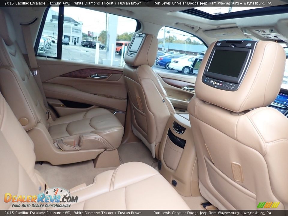 2015 Cadillac Escalade Platinum 4WD White Diamond Tricoat / Tuscan Brown Photo #13