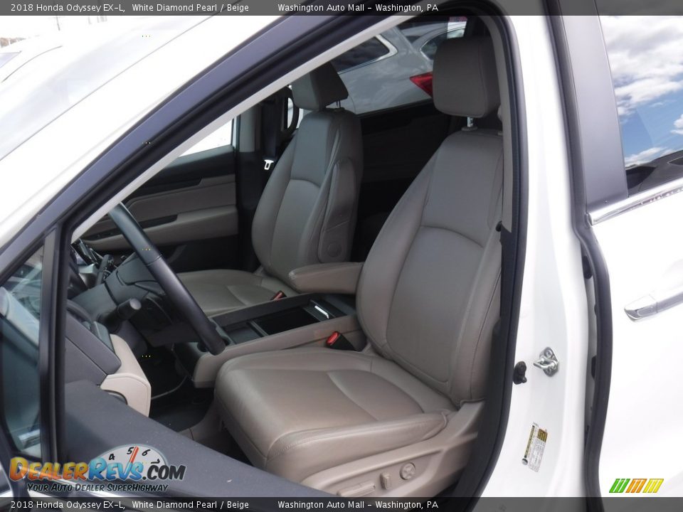 2018 Honda Odyssey EX-L White Diamond Pearl / Beige Photo #15