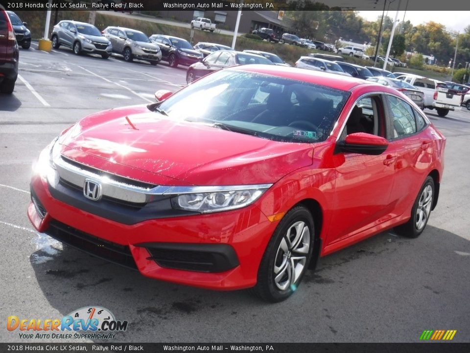 2018 Honda Civic LX Sedan Rallye Red / Black Photo #5