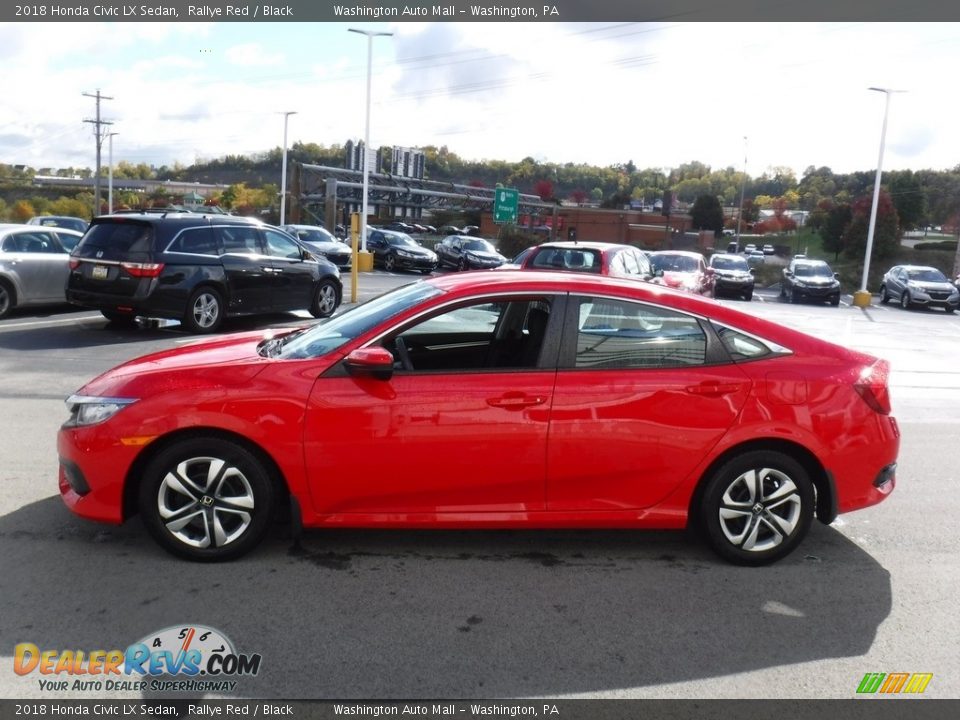 2018 Honda Civic LX Sedan Rallye Red / Black Photo #6