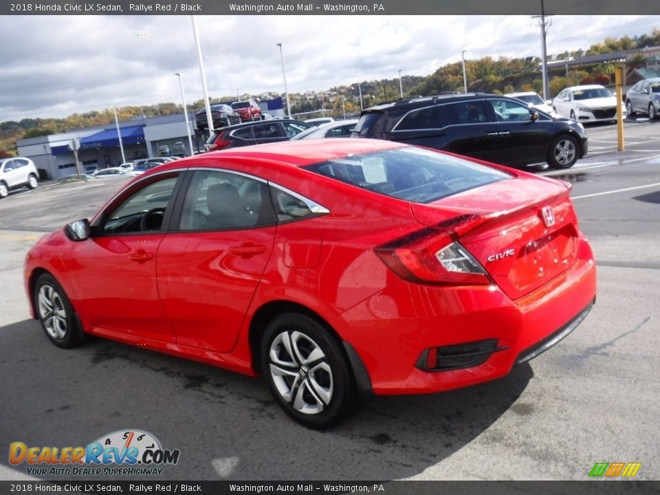 2018 Honda Civic LX Sedan Rallye Red / Black Photo #7