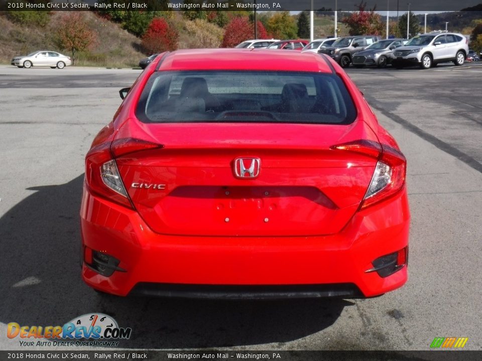 2018 Honda Civic LX Sedan Rallye Red / Black Photo #8