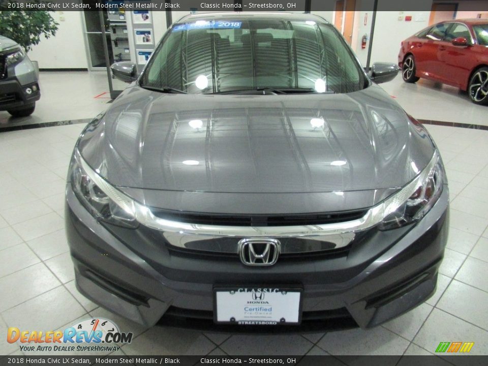 2018 Honda Civic LX Sedan Modern Steel Metallic / Black Photo #2
