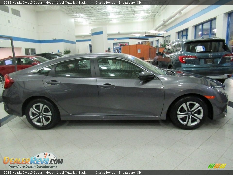 2018 Honda Civic LX Sedan Modern Steel Metallic / Black Photo #4