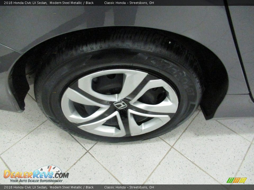 2018 Honda Civic LX Sedan Modern Steel Metallic / Black Photo #6