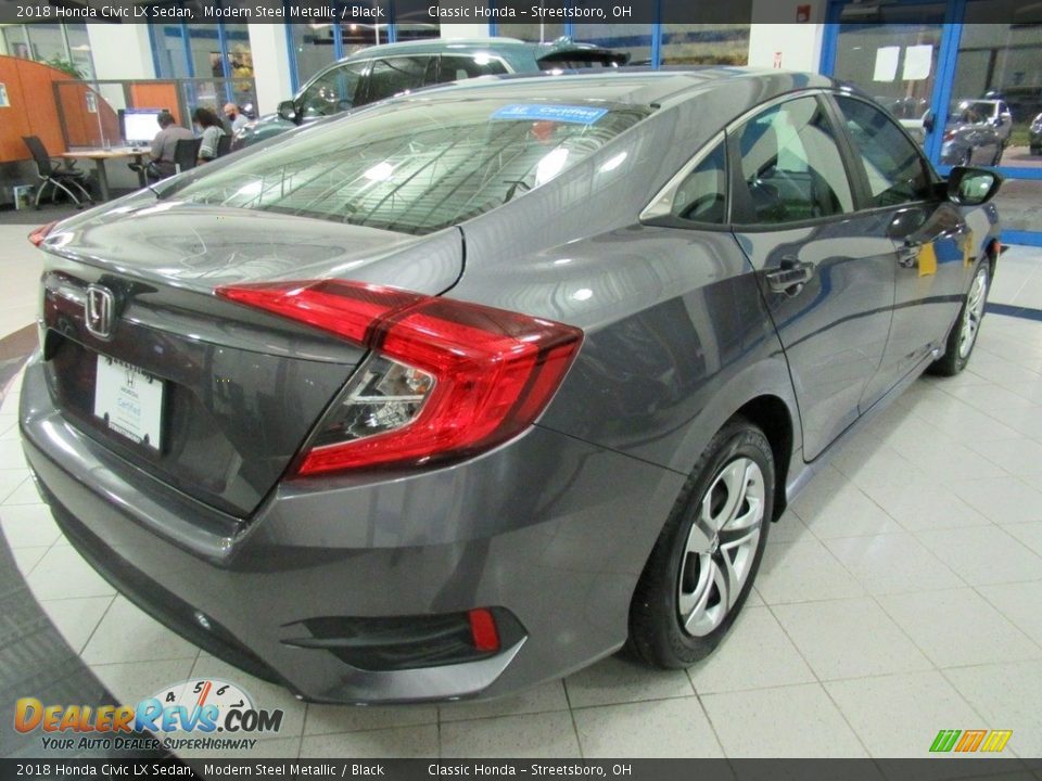 2018 Honda Civic LX Sedan Modern Steel Metallic / Black Photo #7