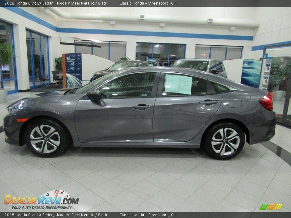2018 Honda Civic LX Sedan Modern Steel Metallic / Black Photo #10