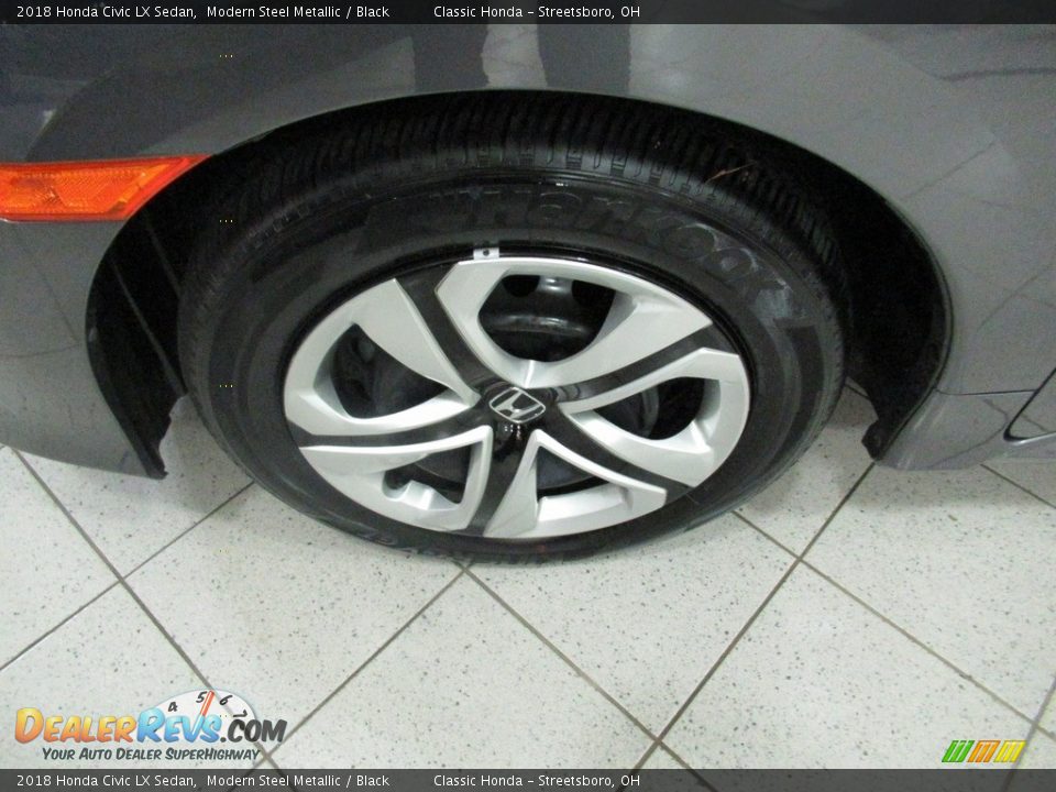 2018 Honda Civic LX Sedan Modern Steel Metallic / Black Photo #12