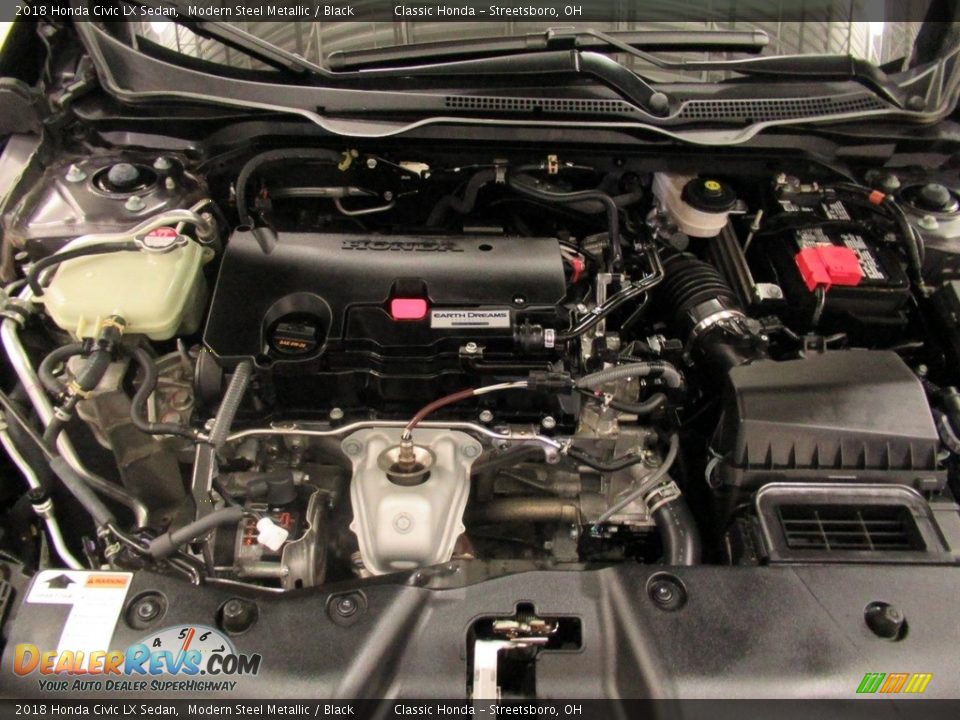 2018 Honda Civic LX Sedan Modern Steel Metallic / Black Photo #13