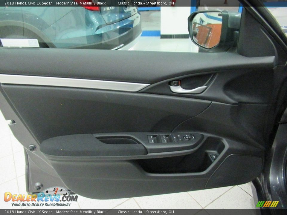2018 Honda Civic LX Sedan Modern Steel Metallic / Black Photo #25