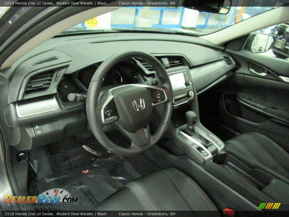 2018 Honda Civic LX Sedan Modern Steel Metallic / Black Photo #26