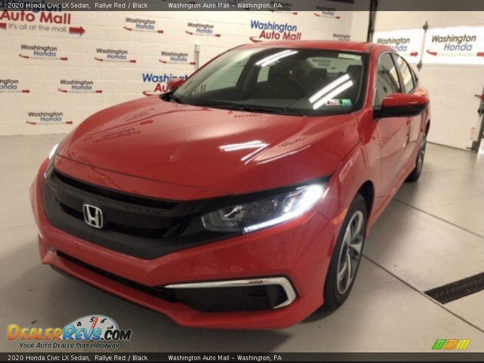 2020 Honda Civic LX Sedan Rallye Red / Black Photo #1