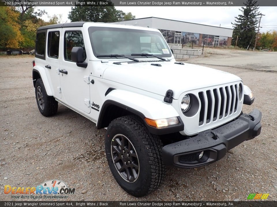 Front 3/4 View of 2021 Jeep Wrangler Unlimited Sport 4x4 Photo #8