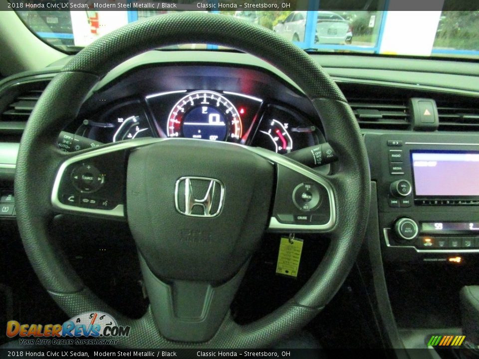 2018 Honda Civic LX Sedan Modern Steel Metallic / Black Photo #29
