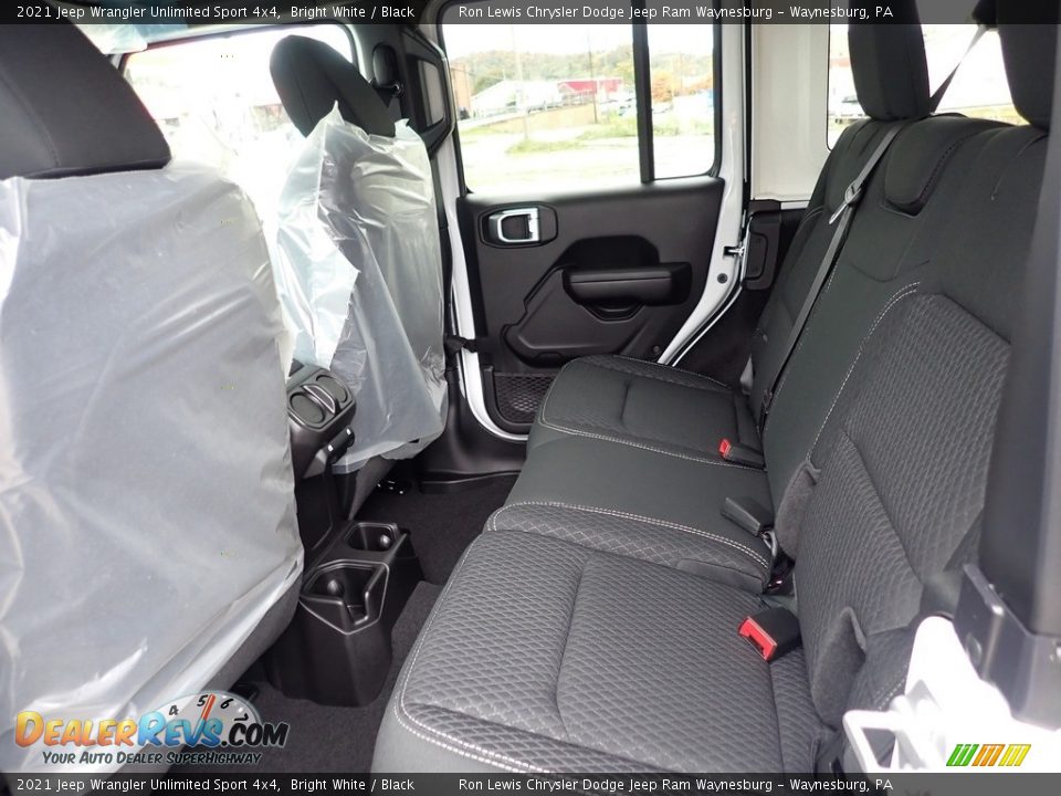 Rear Seat of 2021 Jeep Wrangler Unlimited Sport 4x4 Photo #12