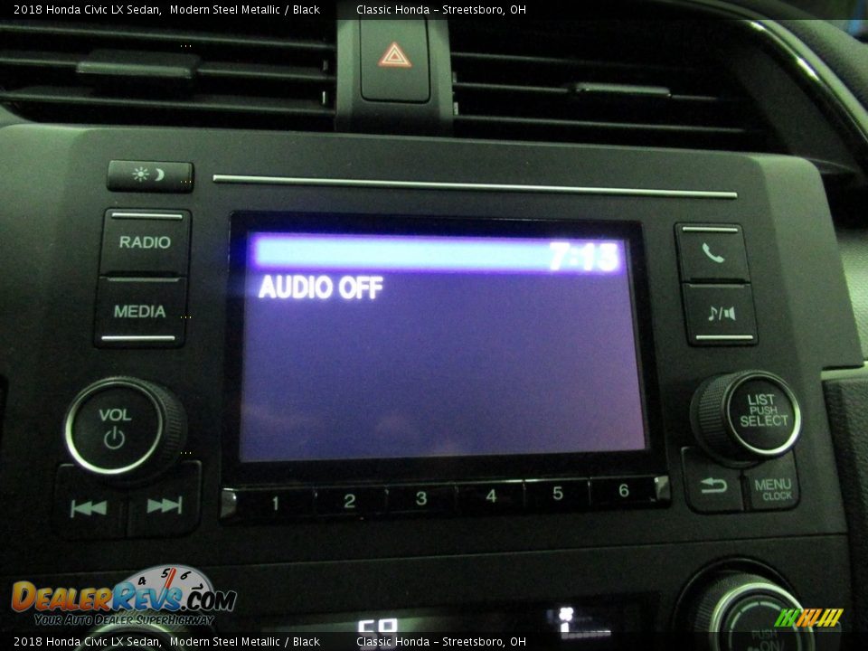 2018 Honda Civic LX Sedan Modern Steel Metallic / Black Photo #34