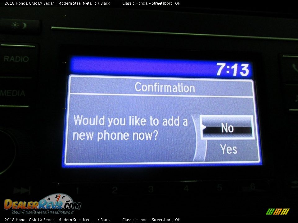 2018 Honda Civic LX Sedan Modern Steel Metallic / Black Photo #36