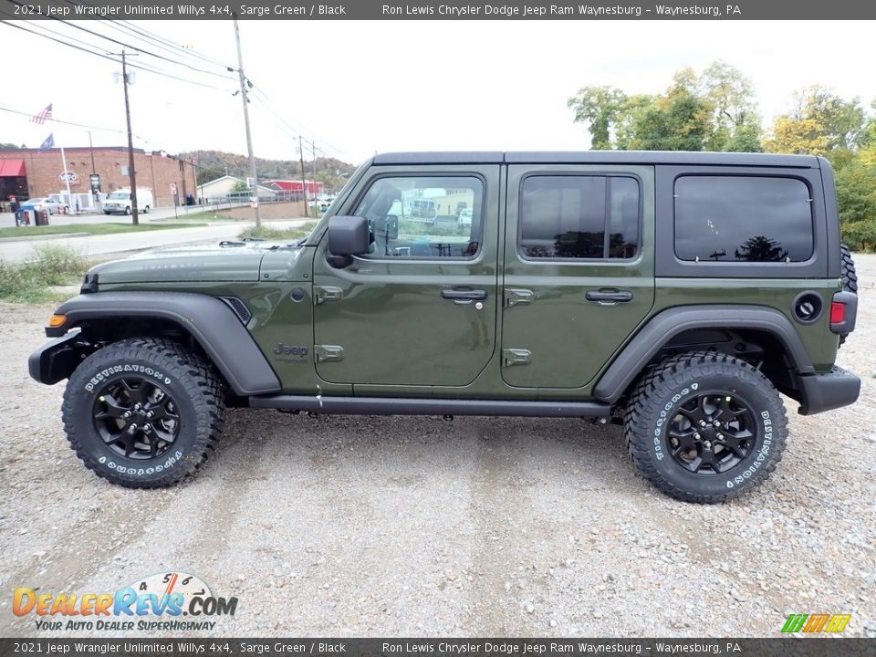 Sarge Green 2021 Jeep Wrangler Unlimited Willys 4x4 Photo #3