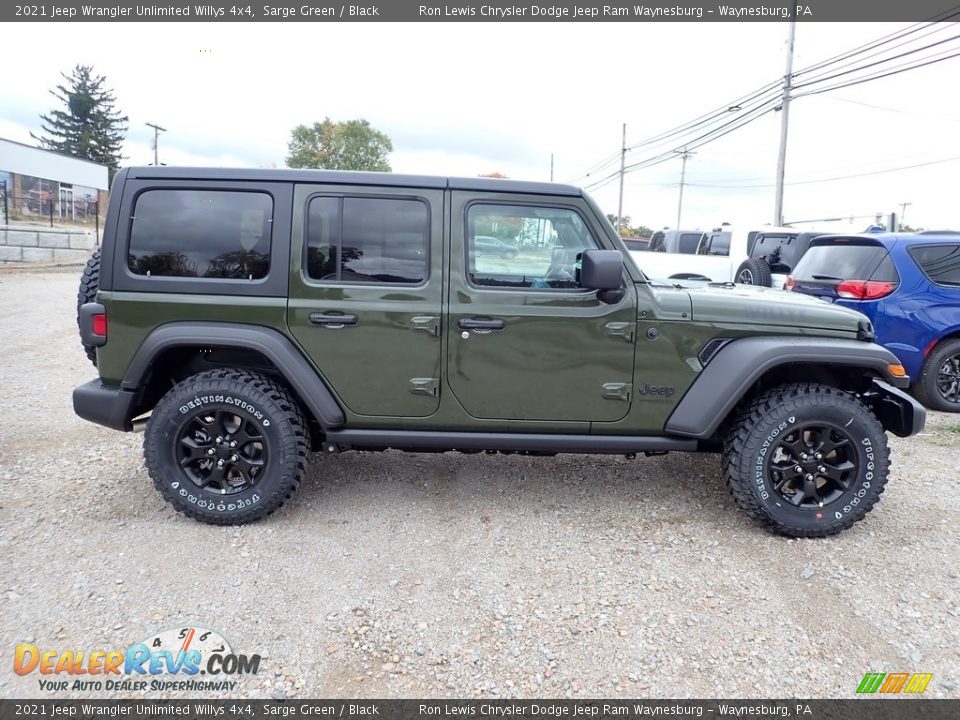 2021 Jeep Wrangler Unlimited Willys 4x4 Sarge Green / Black Photo #7
