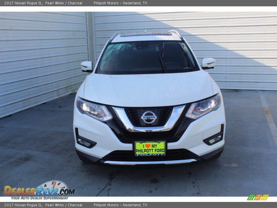 2017 Nissan Rogue SL Pearl White / Charcoal Photo #3