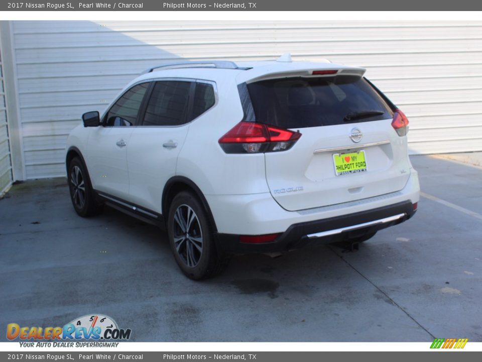 2017 Nissan Rogue SL Pearl White / Charcoal Photo #8