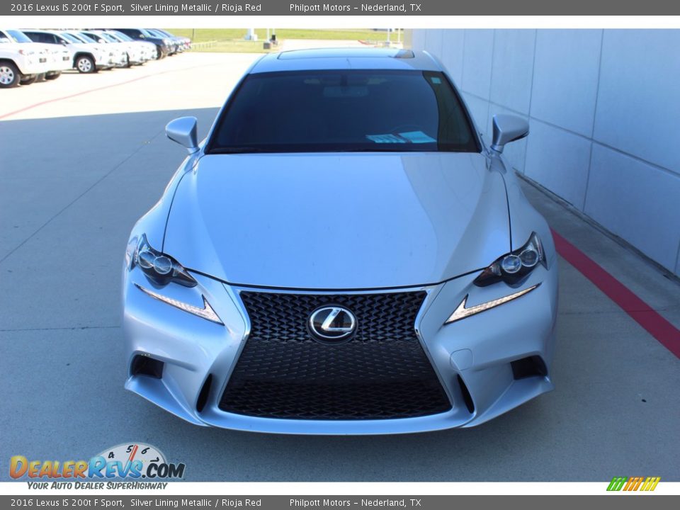 2016 Lexus IS 200t F Sport Silver Lining Metallic / Rioja Red Photo #3