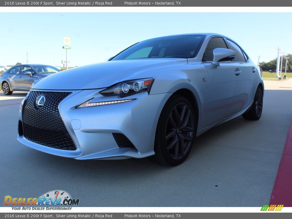 2016 Lexus IS 200t F Sport Silver Lining Metallic / Rioja Red Photo #4