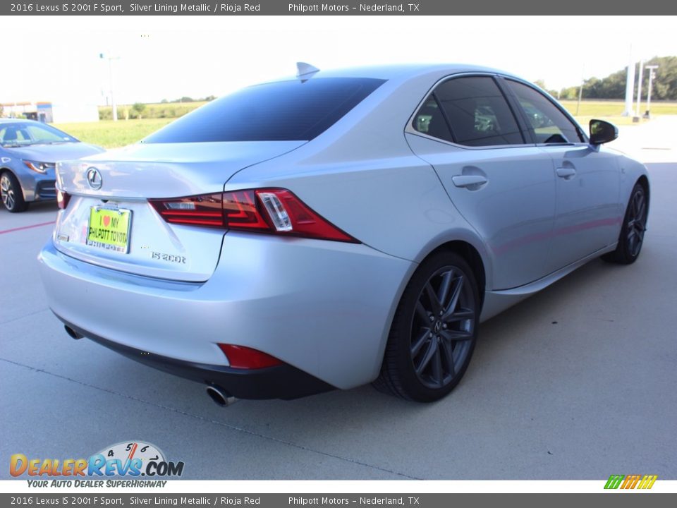 2016 Lexus IS 200t F Sport Silver Lining Metallic / Rioja Red Photo #8