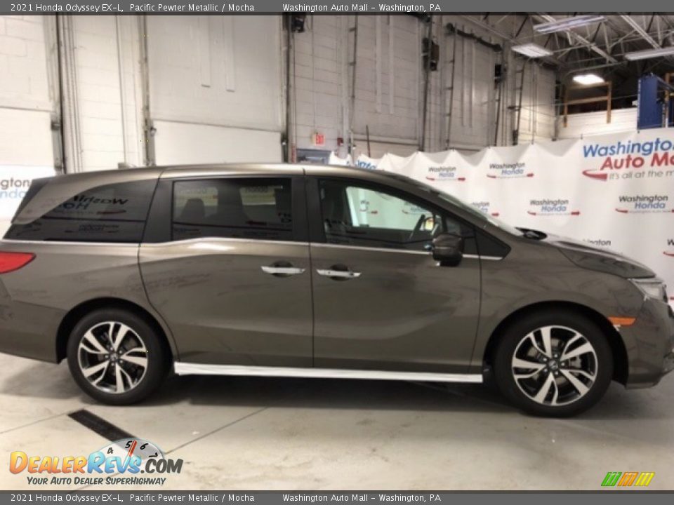 2021 Honda Odyssey EX-L Pacific Pewter Metallic / Mocha Photo #4