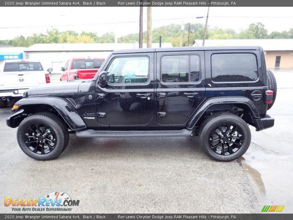 2020 Jeep Wrangler Unlimited Sahara 4x4 Black / Black Photo #2