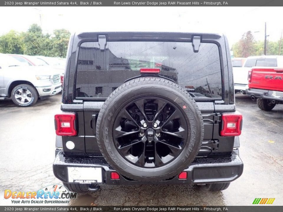 2020 Jeep Wrangler Unlimited Sahara 4x4 Black / Black Photo #4