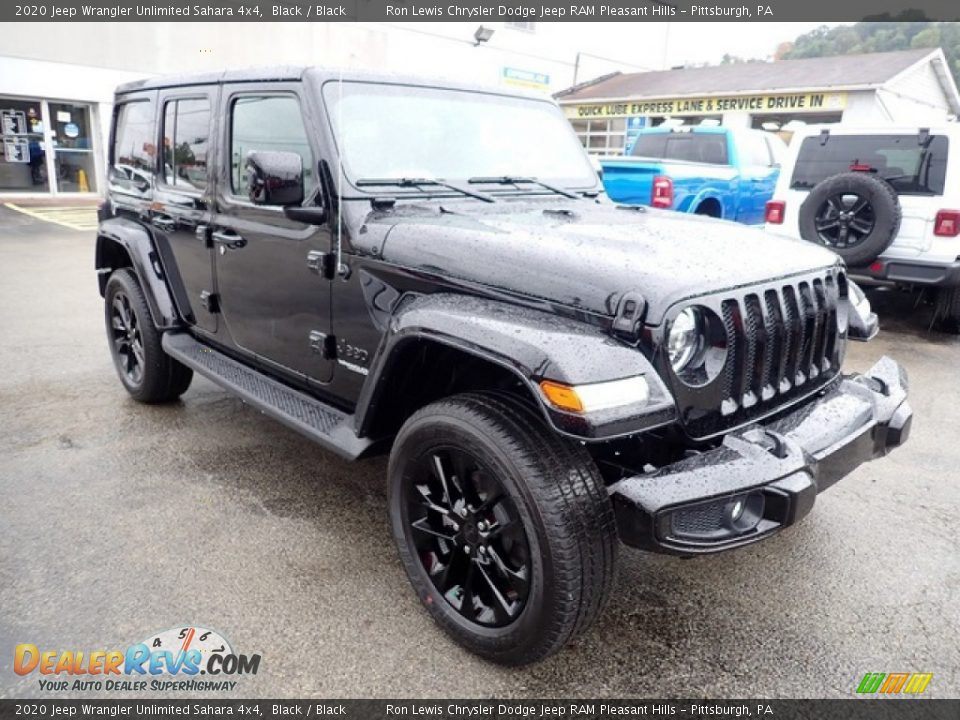 2020 Jeep Wrangler Unlimited Sahara 4x4 Black / Black Photo #6