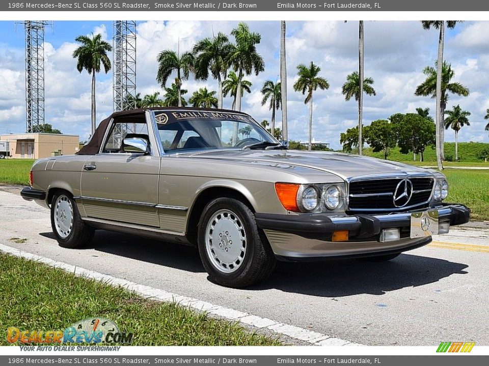 Smoke Silver Metallic 1986 Mercedes-Benz SL Class 560 SL Roadster Photo #15