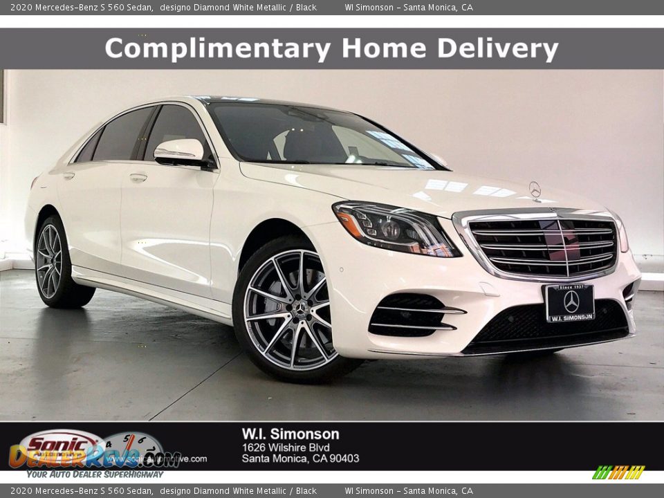 2020 Mercedes-Benz S 560 Sedan designo Diamond White Metallic / Black Photo #1