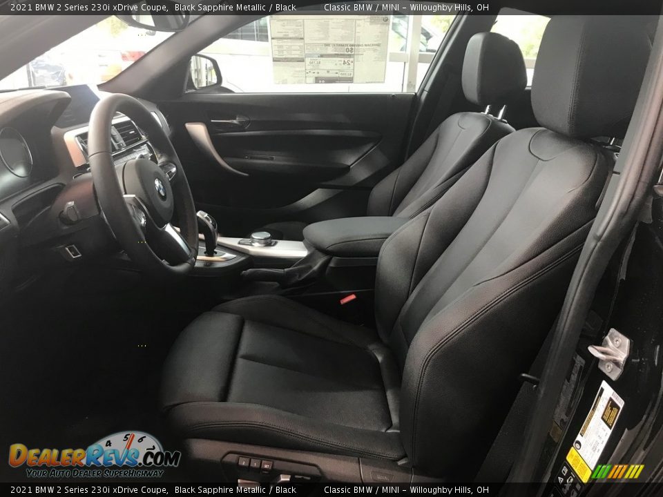 Black Interior - 2021 BMW 2 Series 230i xDrive Coupe Photo #3