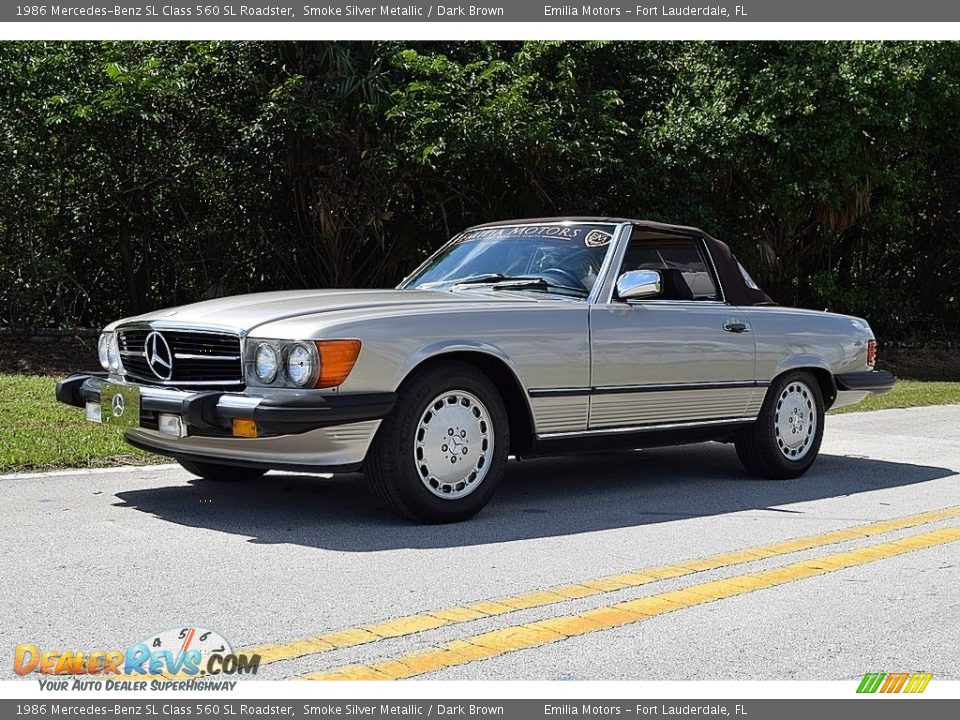 Smoke Silver Metallic 1986 Mercedes-Benz SL Class 560 SL Roadster Photo #25