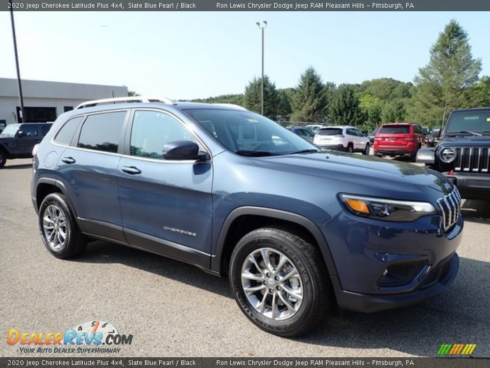 2020 Jeep Cherokee Latitude Plus 4x4 Slate Blue Pearl / Black Photo #3