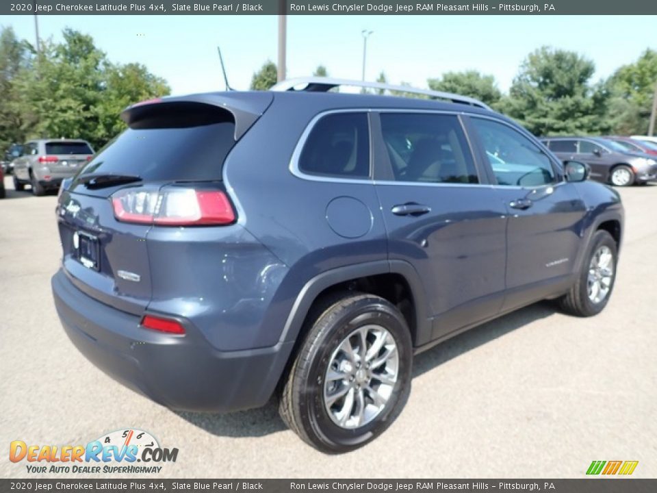 2020 Jeep Cherokee Latitude Plus 4x4 Slate Blue Pearl / Black Photo #5