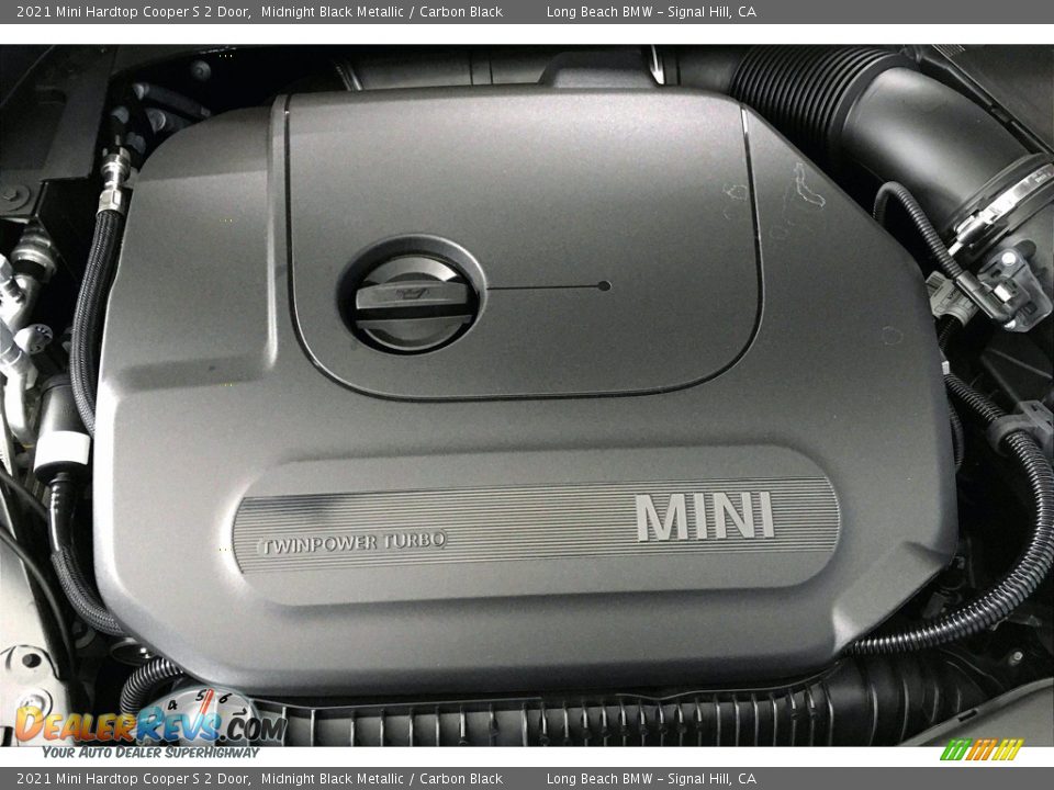 2021 Mini Hardtop Cooper S 2 Door Midnight Black Metallic / Carbon Black Photo #11
