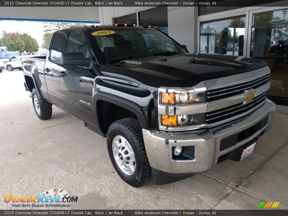 2015 Chevrolet Silverado 2500HD LT Double Cab Black / Jet Black Photo #2