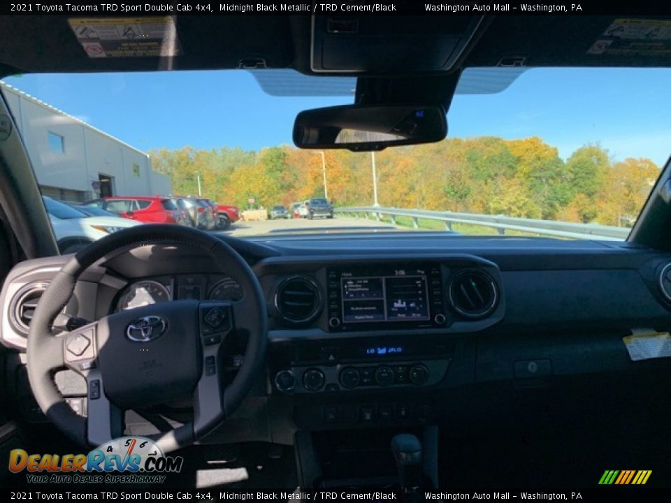 2021 Toyota Tacoma TRD Sport Double Cab 4x4 Midnight Black Metallic / TRD Cement/Black Photo #3
