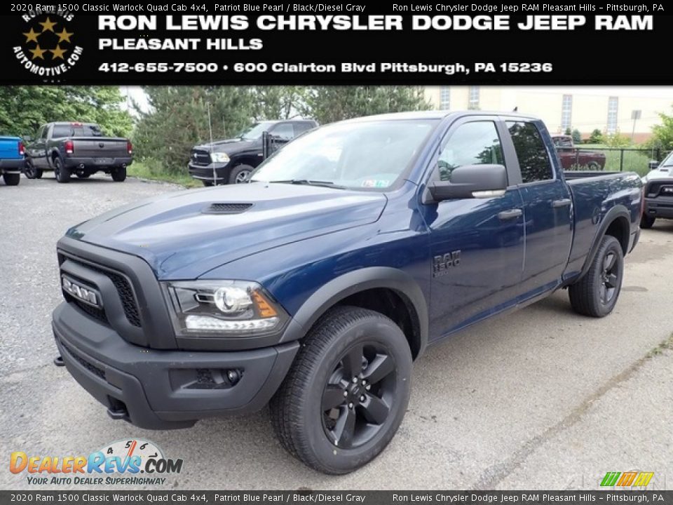 2020 Ram 1500 Classic Warlock Quad Cab 4x4 Patriot Blue Pearl / Black/Diesel Gray Photo #1