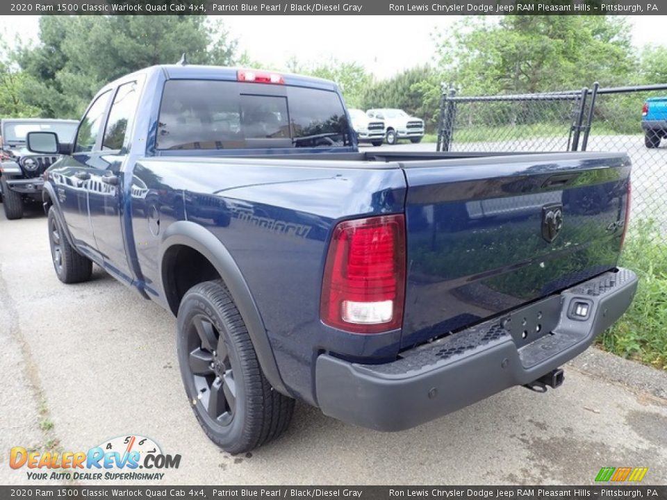 2020 Ram 1500 Classic Warlock Quad Cab 4x4 Patriot Blue Pearl / Black/Diesel Gray Photo #4