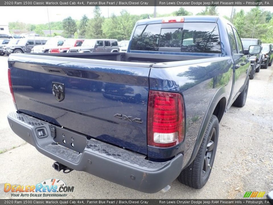 2020 Ram 1500 Classic Warlock Quad Cab 4x4 Patriot Blue Pearl / Black/Diesel Gray Photo #6